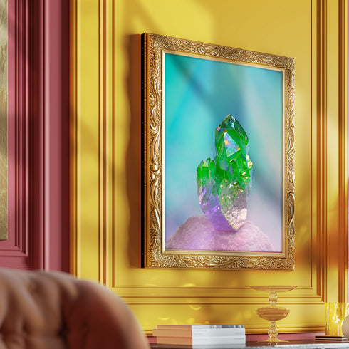 Raw Green Quartz Cluster Fine Art Print
